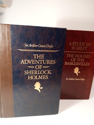 Lot of 2 Arthur Conan Doyle SUPER SALE/Adventures/Baskervilles/Scarlet ~HC-image