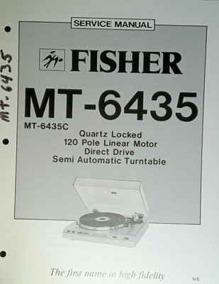 Fisher MT-6435 MT-6435C Service Manual Semi Automatic Turntable Original-image