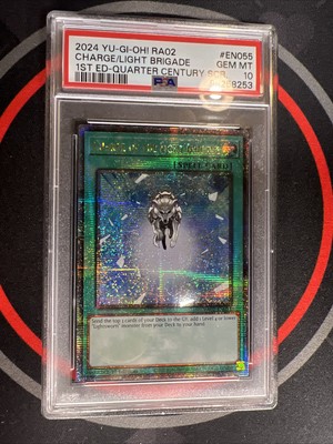 PSA 10 Yugioh RA02-EN055 Charge Of The Light Brigade Quarter Century Secret Rare-image