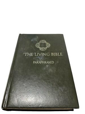 The Living Bible Paraphrased- Tyndale Print Edition Leather Bound Book 1971-image