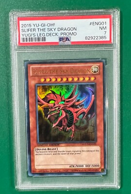 Slifer the Sky Dragon YGLD-ENG01 Ultra Rare Limited Edition PSA GRADED 7-image