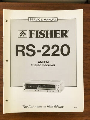 Fisher RS-220 Receiver Service Manual *Original*-image