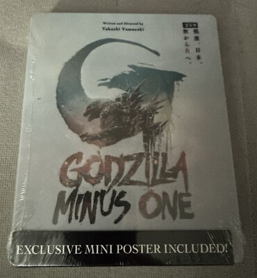 Godzilla Minus One Ltd Ed Steelbook (4K Ultra HD + Blu-Ray) New/Sealed-image