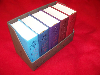 George R. R. Martin Song of Ice & Fire 5 Volume Leather Special Box Bantam Set-image