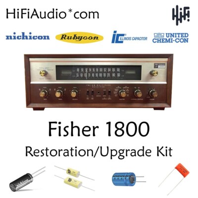 Fisher 1800 receiver restoration recap capacitor repair service rebuild kit fix-image