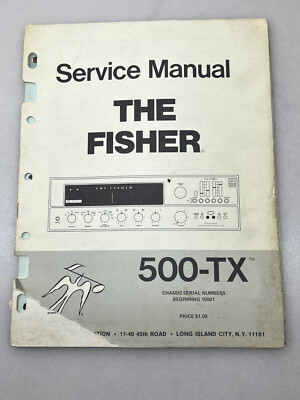 Fisher Model 500-TX Original Service Manual Free Shipping-image