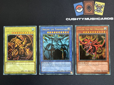 YUGIOH SLIFER THE SKY DRAGON OBELISK + RA LC01 ULTRA RARE SET LIMITED EDITION -image