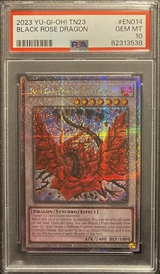 2023 PSA 10 YUGIOH DUELING HEROES STARLIGHT BLACK ROSE DRAGON 🚨 PINK TINT 🚨-image