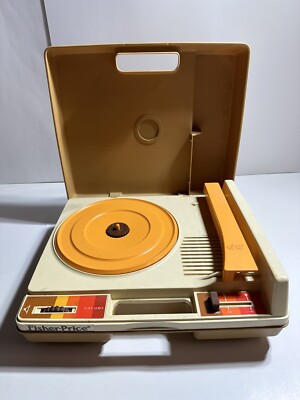 Vintage Fisher Price 1978 Record Player #825 Partially Working 33 45 RPM Stereo-image