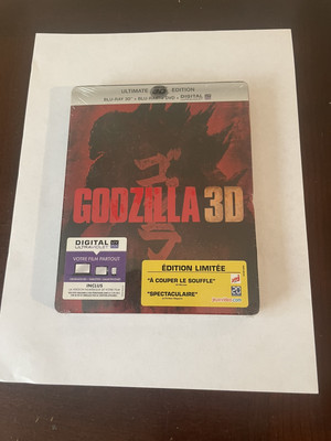 GODZILLA 3D + Blu-ray Steelbook French Import NEW SEALED English Language too-image