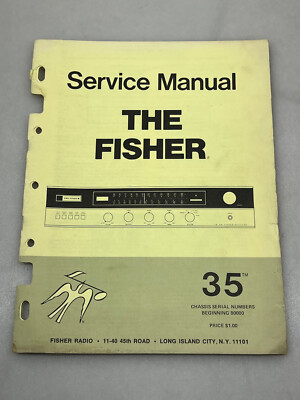 Fisher Model 35 Original Service Manual Free Shipping-image
