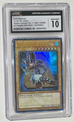 Yugioh Dark Magician  HAC1 #EN002 CGC Grade 10 Gem Mint Holo Not PSA Card-image