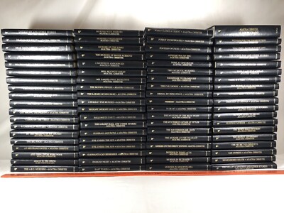 Lot of 76 Agatha Christie Mystery Collection Books Hardcover Leatherette Bantam-image