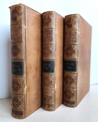 1869 POEMS of EZILABETH BARRETT BROWNING 3 VOLUMES antique POETRY-image