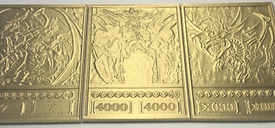 Gold 3D Egyptian God Cards [Anime Version] (Slifer, Obelisk, Ra)-image