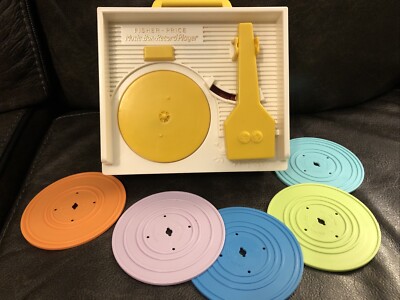 Fisher Price Music Box Record Player 2014 —5 Records- 10 Songs Working!-image