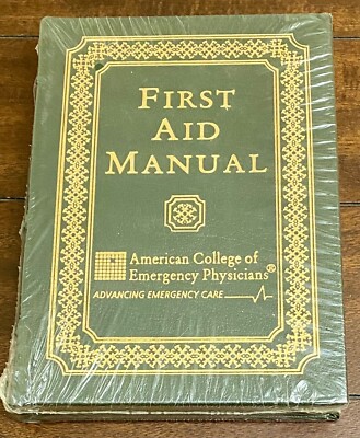 RARE FIRST AID MANUAL JON KROHMER LEATHER BOUND GOLD LINING HARDCOVER NEW SEALED-image