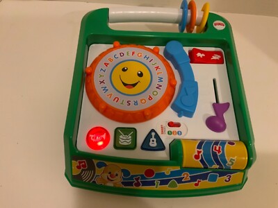 Fisher price Mattel baby toy Musical record player talking 2016 works-image