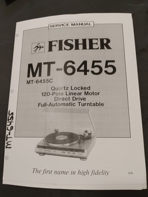 Fisher MT-6455 Service Manual Turntable Photocopy-image