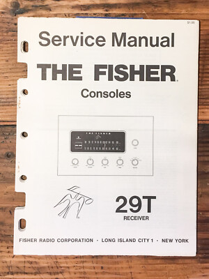 Fisher Model 29T Receiver Service Manual *Original*-image