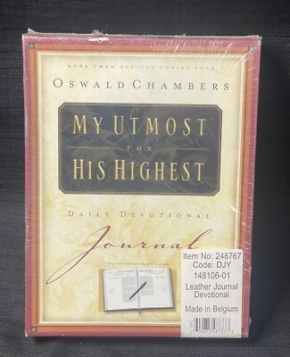 New MY UTMOST FOR HIS HIGHEST Daily Devotional Journal CHAMBERS Deluxe Leather-image
