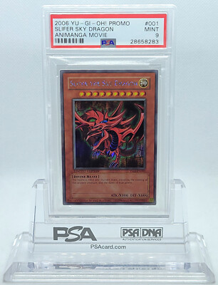 YUGIOH YMA-EN001 SLIFER THE SKY DRAGON SECRET RARE HOLO PSA 9 MINT #28658283-image