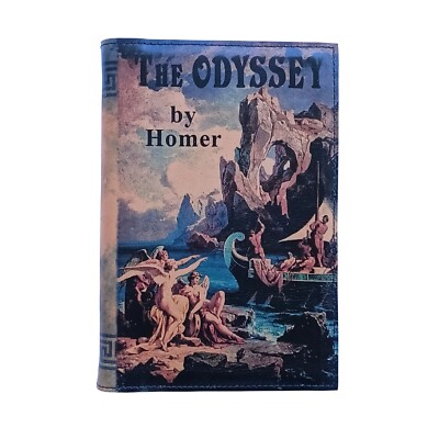 The Odyssey by Homer - Leather Covered, Wood Hardback Book, Personalized Limited-image