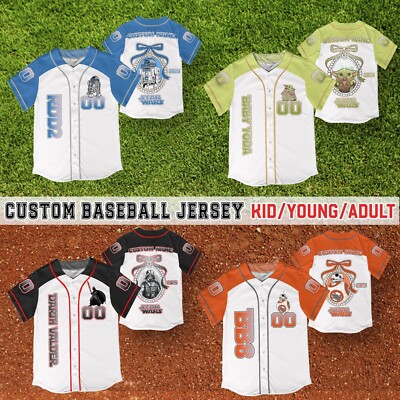 Custom Coquette Star Wars Disney Baseball Jersey Fan Gift For Kid Men Women-image