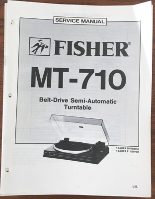 Fisher MT-710 Record Player / Turntable Service Manual *Original*-image