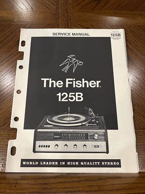 Fisher 125B Turntable Receiver Service Manual Factory *Original*-image