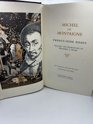 Michel De Montaigne - Twenty Nine Essays Franklin Library Red Leather Bound Book-image