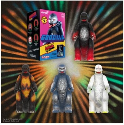 Godzilla ReAction Mystery Blind Box Figures Super7 Wave 4  Full Case-image