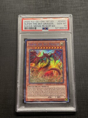 2020 Yugioh Slifer The Sky Dragon 1st Edition PSA 10 #ENS57-image