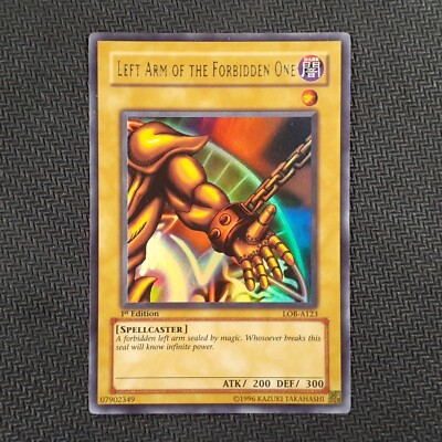 2002 Yu-Gi-Oh Left Arm of the Forbidden One LOB-A123 1st Edition Rare AUSTRALIAN-image