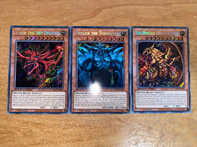 🔥 YUGIOH Egyptian God Cards Slifer Obelisk Ra SBCB-EN201 202 203 SPEED DUEL-image