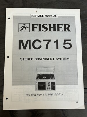 Fisher MC-715 Stereo System Turntable Cassette Service Manual OEM Vintage Repair-image