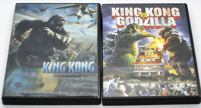 KING KONG 2005 vs. GODZILLA 1962 DVDs Men In Rubber Suits or Andy Sirkis CGI WS-image