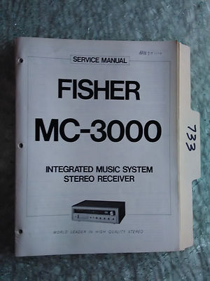 Fisher MC-3000 service manual original repair book stereo receiver tuner radio-image