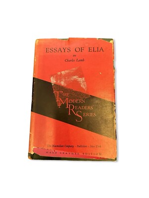 Essays Of Elia Charles Lamb The Modern Readers Series Edition 1930- Half Leather-image