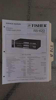 Fisher rs-620 service manual original repair book stereo receiver tuner radio-image