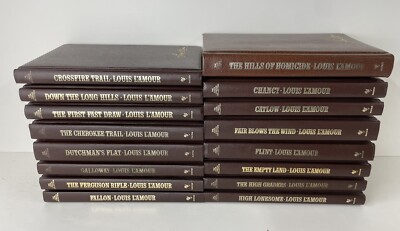 Louis L'amour Leatherette book Lot of 16. Nice!  Read description for titles-image