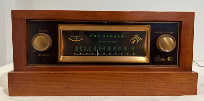 The Fisher Series 40 Radio Vacumm Tube FM Tune With Wood cabinet-image