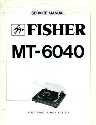 Vintage Fisher Service Manual Turntable MT-6040-image