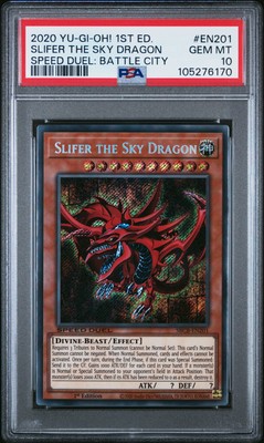 2020 YU-GI-OH! SPEED DUEL: BATTLE CITY BOX 1ST ED SLIFER THE SKY DRAGON PSA 10-image