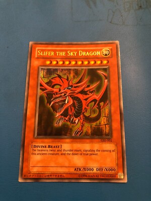YUGIOH Ultra Rare Slifer The Sky Dragon GBI-001 PLAYED-image