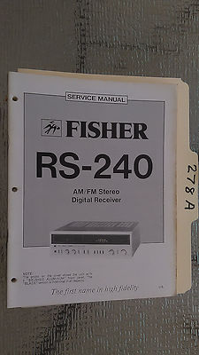 Fisher rs-240 service manual original repair book stereo receiver tuner radio-image