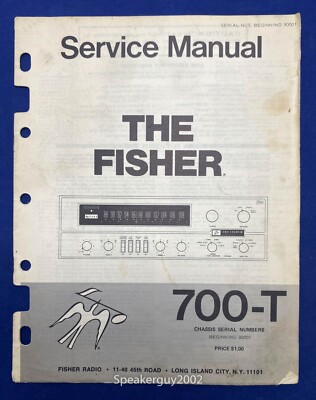 Original The Fisher 700-T Receiver Service Manual -- #4-image