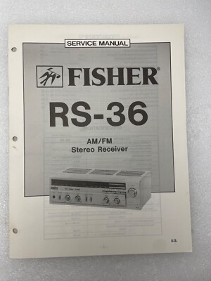 VTG Original Fisher RS-36 Am/Fm Stereo Receiver Service Manual Repair-image