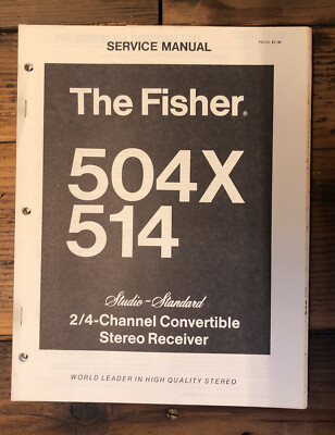 Fisher Model 504X 514 Receiver  Service Manual *Original*-image