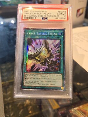 2023 PSA 10 YUGIOH 25TH ANNIVERSARY 1ST ED COLLECTORS RARE TRIPLE TACTICS TALENT-image